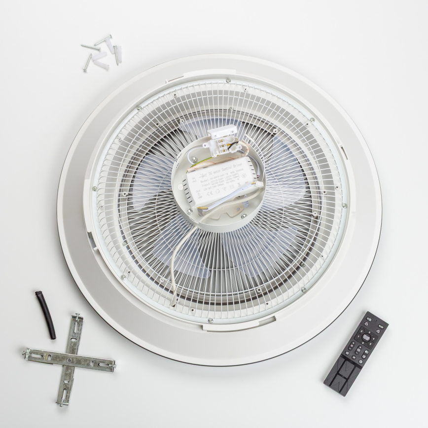 Brilagi - LED Dimbar lampa med fläkt AURA LED/38W/230V 3000-6000K white + fjärrkontroll