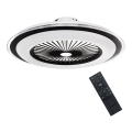 Brilagi - LED Dimbar lampa med fläkt RONDA LED/48W/230V 3000-6000K svart+ fjärrkontroll