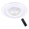 Brilagi - LED Dimbar lampa med fläkt RONDA LED/48W/230V 3000-6000K vit+ fjärrkontroll