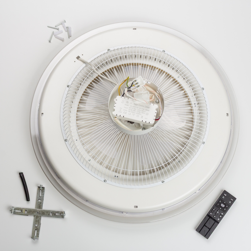 Brilagi - LED Dimbar lampa med fläkt RONDA LED/48W/230V 3000-6000K silver + fjärrkontroll