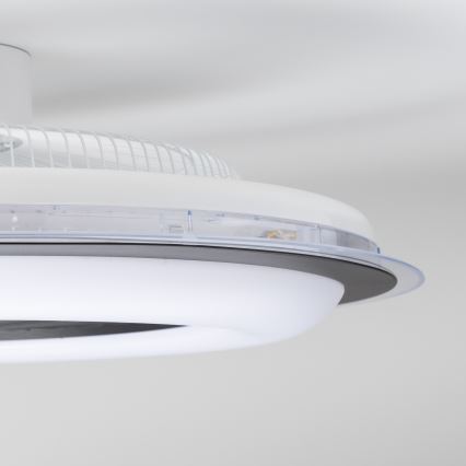 Brilagi - LED Dimbar lampa med fläkt RONDA LED/48W/230V 3000-6000K svart+ fjärrkontroll