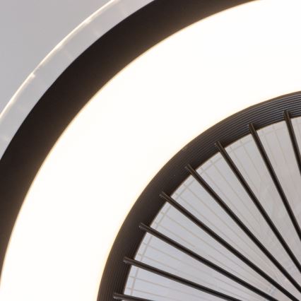 Brilagi - LED Dimbar lampa med fläkt RONDA LED/48W/230V 3000-6000K svart+ fjärrkontroll