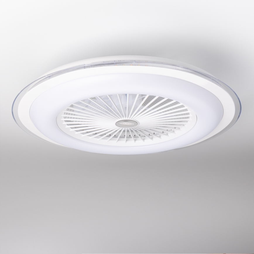 Brilagi - LED Dimbar lampa med fläkt RONDA LED/48W/230V 3000-6000K vit+ fjärrkontroll