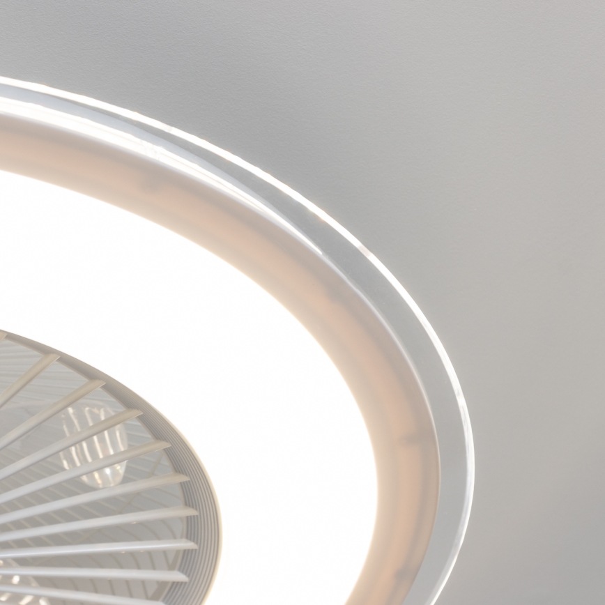 Brilagi - LED Dimbar lampa med fläkt RONDA LED/48W/230V 3000-6000K vit+ fjärrkontroll