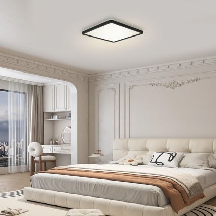Brilagi - LED Dimbar lampa med motion och dusk sensor ULTRA SLIM LED/18W/230V 30x30 cm + fjärrkontroll