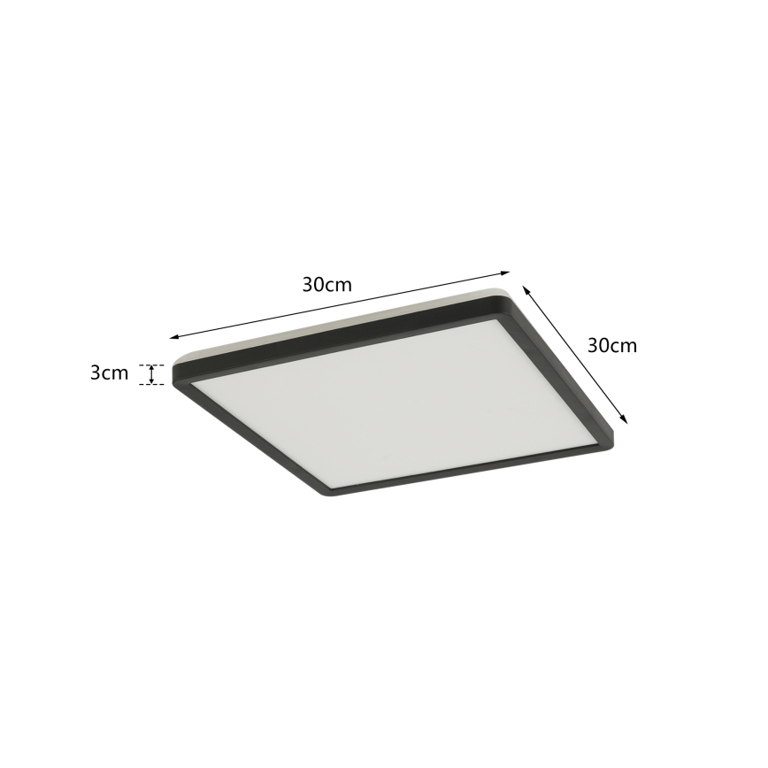 Brilagi - LED Dimbar lampa med motion och dusk sensor ULTRA SLIM LED/18W/230V 30x30 cm + fjärrkontroll