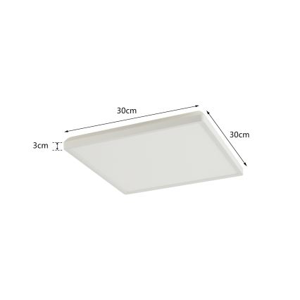 Brilagi - LED Dimbar lampa med motion och dusk sensor ULTRA SLIM LED/18W/230V 30x30 cm + fjärrkontroll