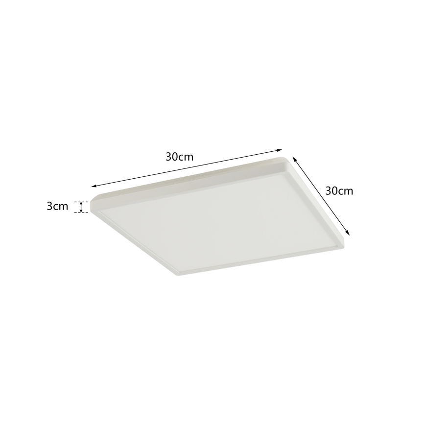 Brilagi - LED Dimbar lampa med motion och dusk sensor ULTRA SLIM LED/18W/230V 30x30 cm + fjärrkontroll