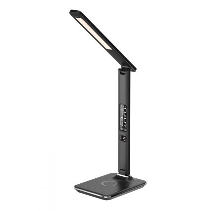Brilagi - LED Dimbar bordslampa med QI trådlös laddning och USB REGINA LED/8,5W/230V svart