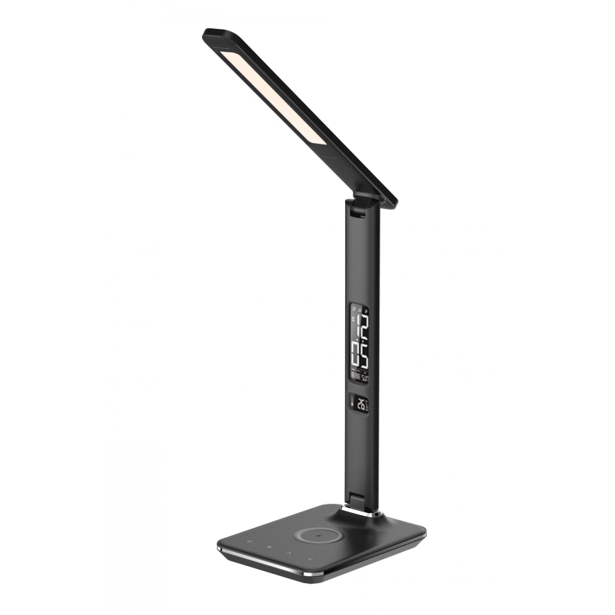 Brilagi - LED Dimbar bordslampa med QI trådlös laddning och USB REGINA LED/8,5W/230V svart