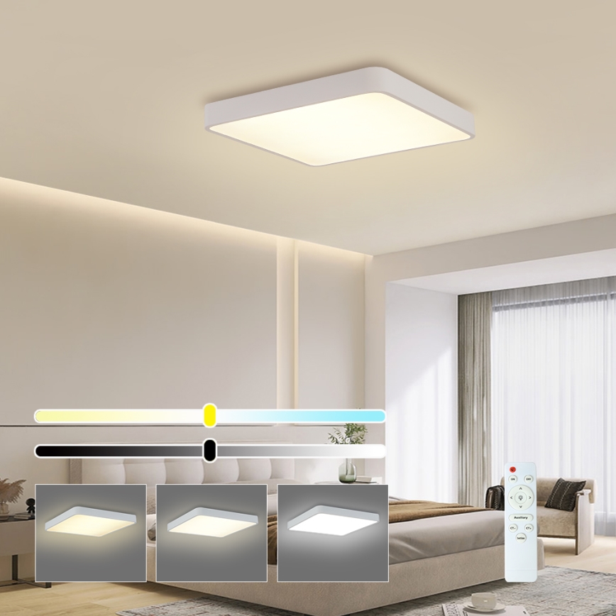 Brilagi - LED Dimbar taklampa POOL LED/48W/230V 3000-6000K 50x50 cm vit + fjärrkontroll