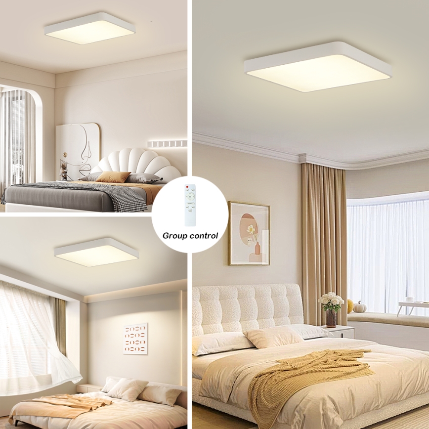 Brilagi - LED Dimbar taklampa POOL LED/48W/230V 3000-6000K 50x50 cm vit + fjärrkontroll