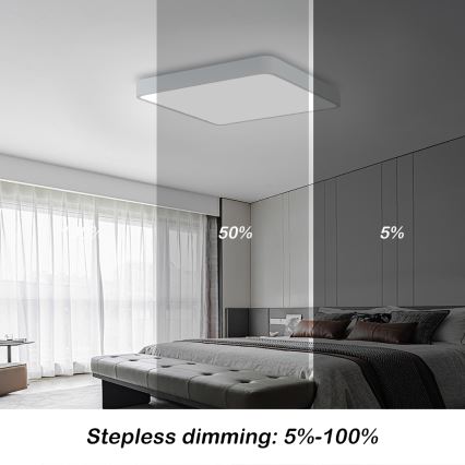 Brilagi - LED Dimbar taklampa POOL LED/48W/230V 3000-6000K 50x50 cm vit + fjärrkontroll