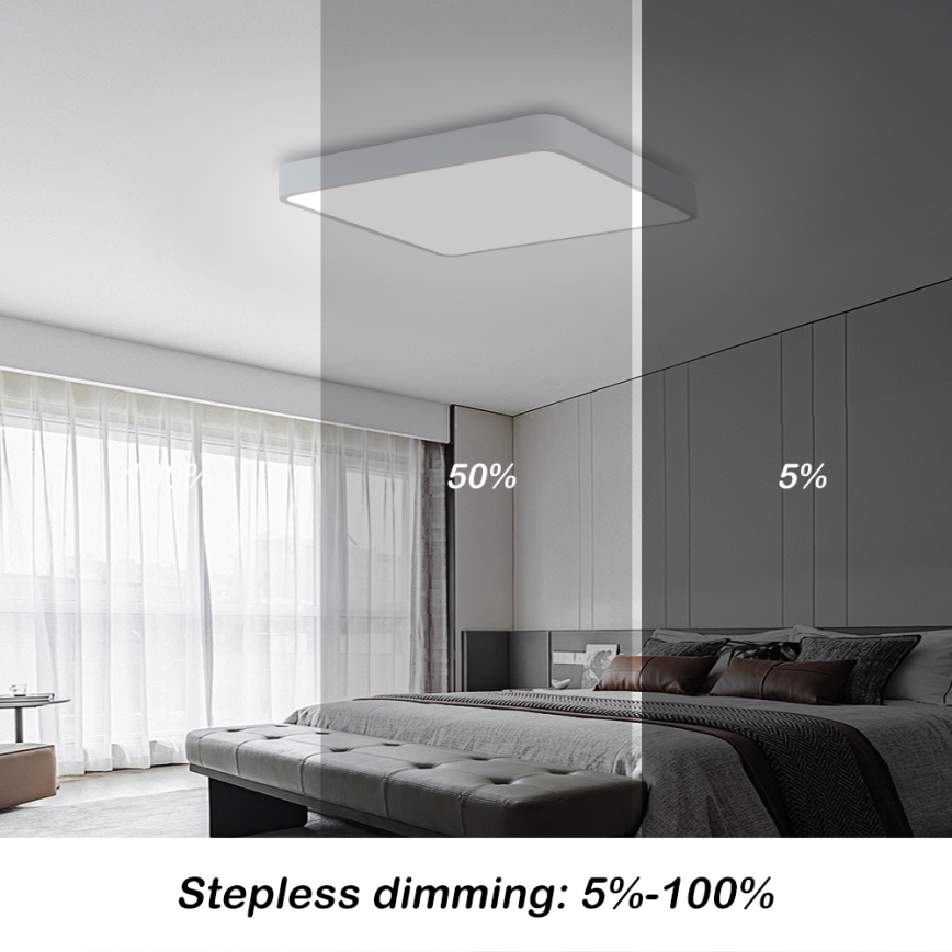 Brilagi - LED Dimbar taklampa POOL LED/48W/230V 3000-6000K 50x50 cm vit + fjärrkontroll