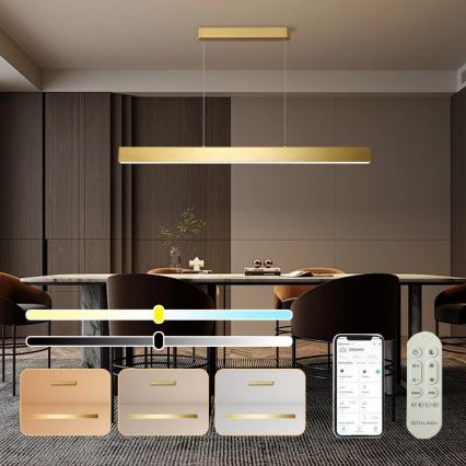 Brilagi - LED dimbar taklampa SLEEKLINE SMART LED/40W/230V 3000-6000K Wi-Fi Tuya guld + fjärrkontroll