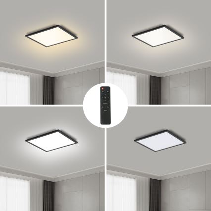 Brilagi - LED Dimbar taklampa SLIMFRAME LED/25W/230V 30x30 cm 3000-6000K svart + fjärrkontroll