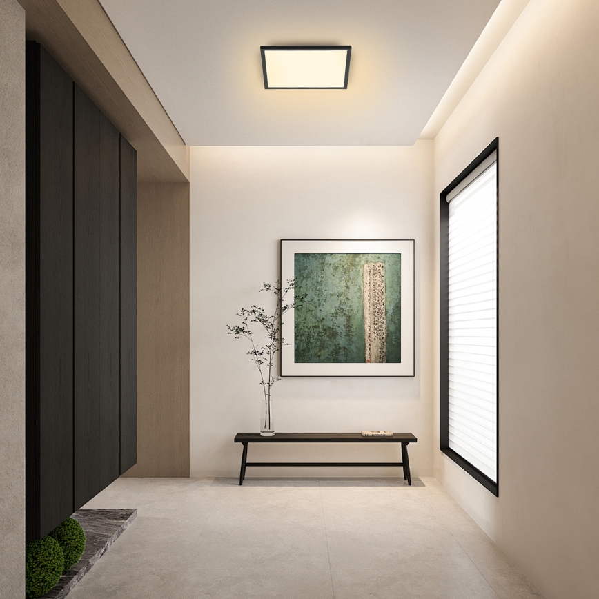Brilagi - LED Dimbar taklampa SLIMFRAME LED/25W/230V 30x30 cm 3000-6000K svart + fjärrkontroll