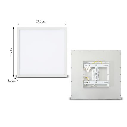 Brilagi - LED Dimbar taklampa SLIMFRAME LED/25W/230V 30x30 cm 3000-6000K vit + fjärrkontroll