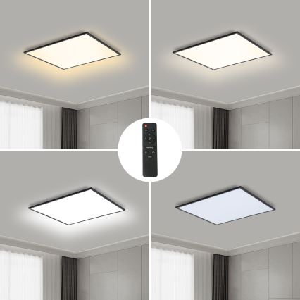 Brilagi - LED Dimbar taklampa SLIMFRAME LED/36W/230V 45x45 cm 3000-6000K svart + fjärrkontroll