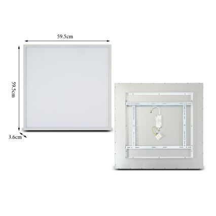 Brilagi - LED Dimbar taklampa SLIMFRAME LED/58W/230V 60x60 cm 3000-6000K vit + fjärrkontroll
