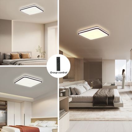 Brilagi - LED Dimbar taklampa SMART LED/28W/230V 3000-6000K 40x40 cm Wi-Fi Tuya + fjärrkontroll