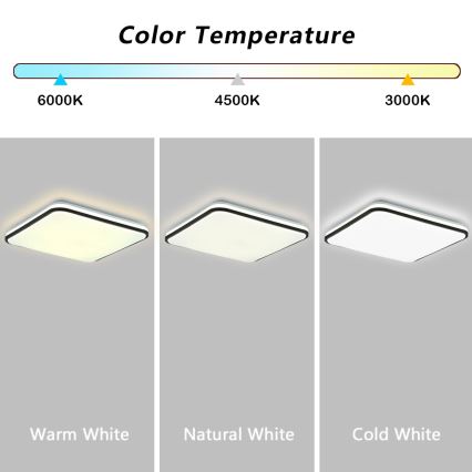 Brilagi - LED Dimbar taklampa SMART LED/28W/230V 3000-6000K 40x40 cm Wi-Fi Tuya + fjärrkontroll