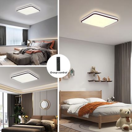 Brilagi - LED Dimbar taklampa SMART LED/36W/230V 3000-6000K 45x45 cm Wi-Fi Tuya + fjärrkontroll