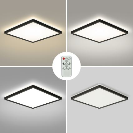 Brilagi - LED Dimbar taklampa ULTRA SLIM LED/18W/230V 2700-6500K 30x30 cm svart + fjärrkontroll