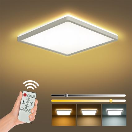 Brilagi - LED Dimbar taklampa ULTRA SLIM LED/18W/230V 2700-6500K 30x30 cm vit + fjärrkontroll