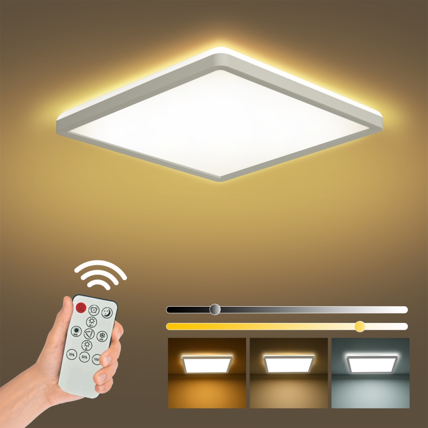 Brilagi - LED Dimbar taklampa ULTRA SLIM LED/18W/230V 2700-6500K 30x30 cm vit + fjärrkontroll