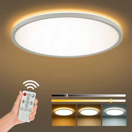 Brilagi - LED Dimbar taklampa ULTRA SLIM LED/18W/230V 2700-6500K diameter 30 cm vit + fjärrkontroll