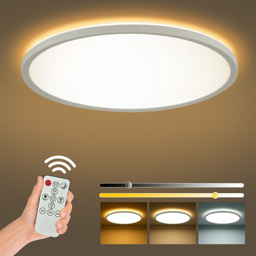 Brilagi - LED Dimbar taklampa ULTRA SLIM LED/18W/230V 2700-6500K diameter 30 cm vit + fjärrkontroll