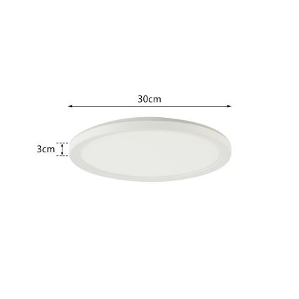 Brilagi - LED Dimbar taklampa ULTRA SLIM LED/18W/230V 2700-6500K diameter 30 cm vit + fjärrkontroll