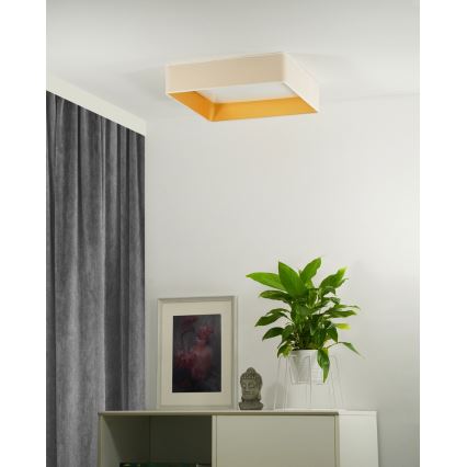 Brilagi - LED Dimbar taklampa VELVET SQUARE LED/24W/230V 3000/4000/6500K + fjärrkontroll grädde