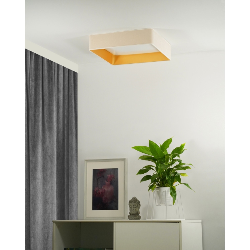 Brilagi - LED Dimbar taklampa VELVET SQUARE LED/24W/230V 3000/4000/6500K + fjärrkontroll grädde