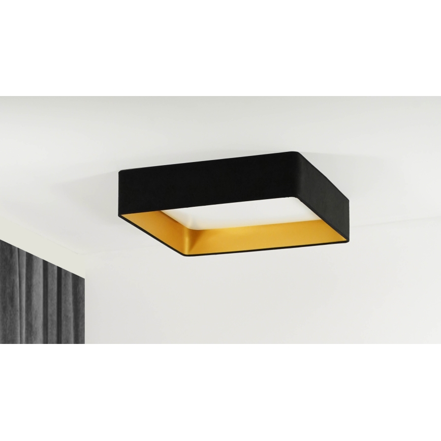 Brilagi - LED Dimbar taklampa VELVET SQUARE LED/24W/230V 3000/4000/6500K + fjärrkontroll svart