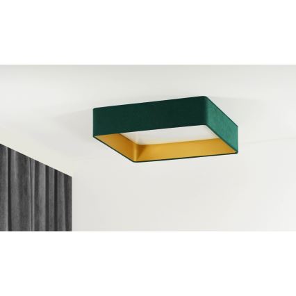 Brilagi - LED Dimbar taklampa VELVET SQUARE SMART LED/36W/230V 2700-6500K Wi-Fi Tuya + fjärrkontroll grön