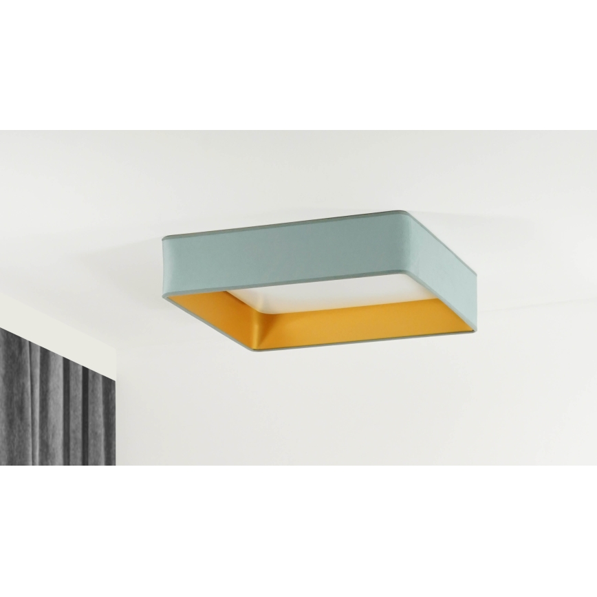 Brilagi - LED Dimbar taklampa VELVET SQUARE SMART LED/36W/230V 2700-6500K Wi-Fi Tuya + fjärrkontroll mint