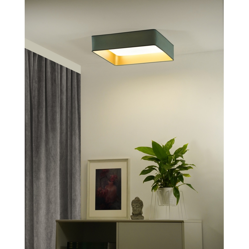 Brilagi - LED Dimbar taklampa VELVET SQUARE SMART LED/36W/230V 2700-6500K Wi-Fi Tuya + fjärrkontroll mint