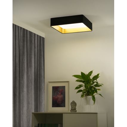 Brilagi - LED Dimbar taklampa VELVET SQUARE SMART LED/36W/230V 2700-6500K Wi-Fi Tuya + fjärrkontroll svart