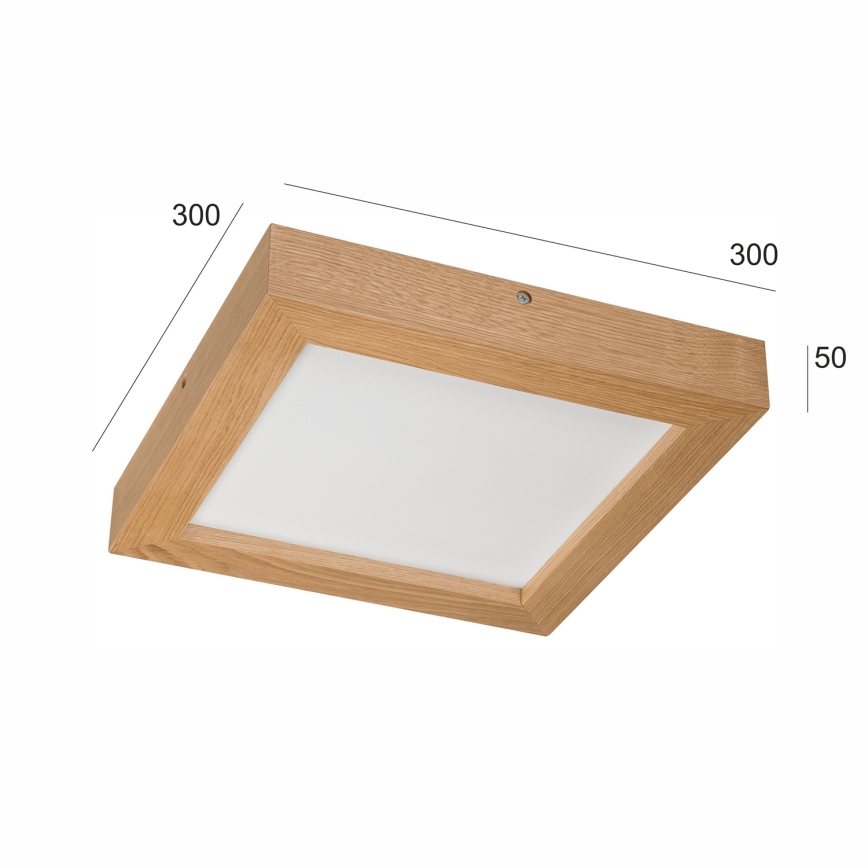 Brilagi - LED ljusreglerad taklampa till badrum WOODY FRAME LED/24W/230V ek 30x30 cm 3000-6000K IP44 + fjärrkontroll