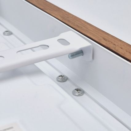 Brilagi - LED ljusreglerad taklampa till badrum WOODY FRAME LED/24W/230V ek körsbär 30x30 cm 3000-6000K IP44 + fjärrkontroll
