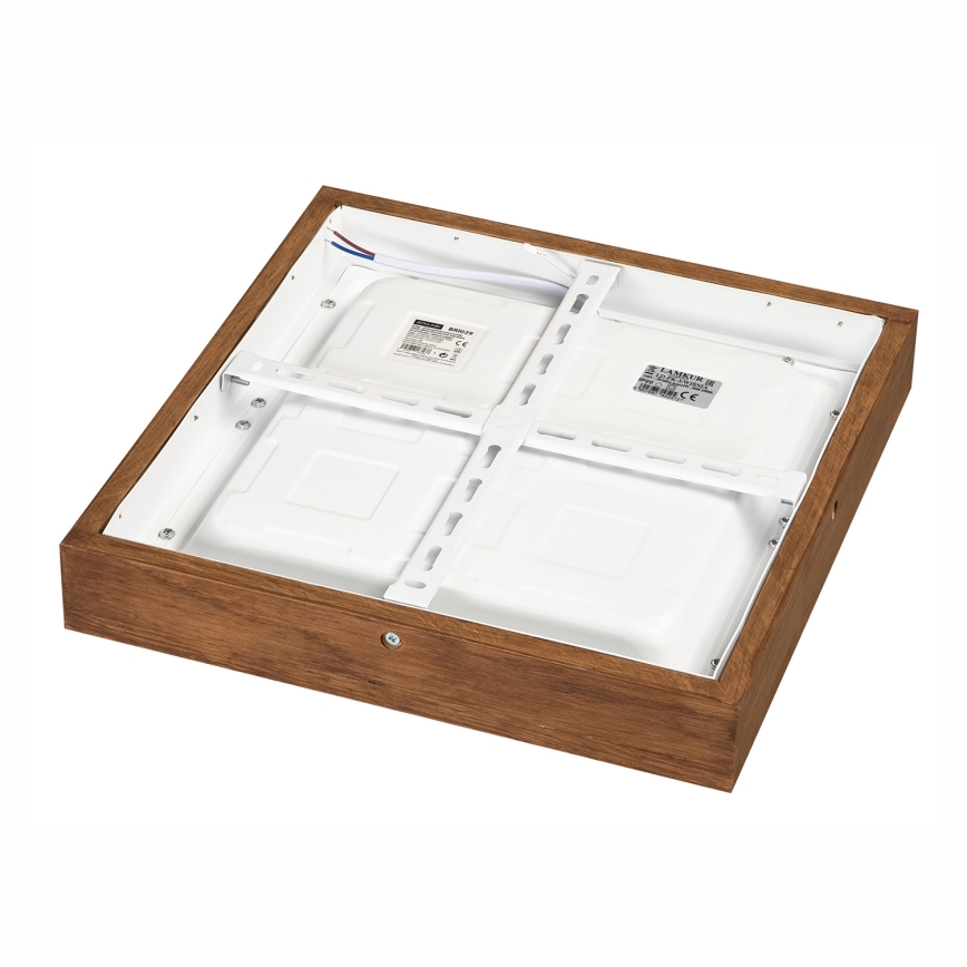 Brilagi - LED ljusreglerad taklampa till badrum WOODY FRAME LED/24W/230V ek körsbär 30x30 cm 3000-6000K IP44 + fjärrkontroll