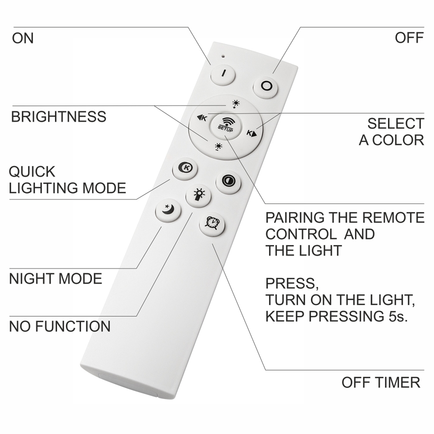 Brilagi - LED ljusreglerad taklampa till badrum WOODY FRAME LED/24W/230V ek körsbär 30x30 cm 3000-6000K IP44 + fjärrkontroll