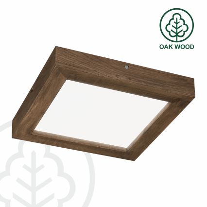 Brilagi - LED ljusreglerad taklampa till badrum WOODY FRAME LED/24W/230V ek 30x30 cm 3000-6000K IP44 + fjärrkontroll