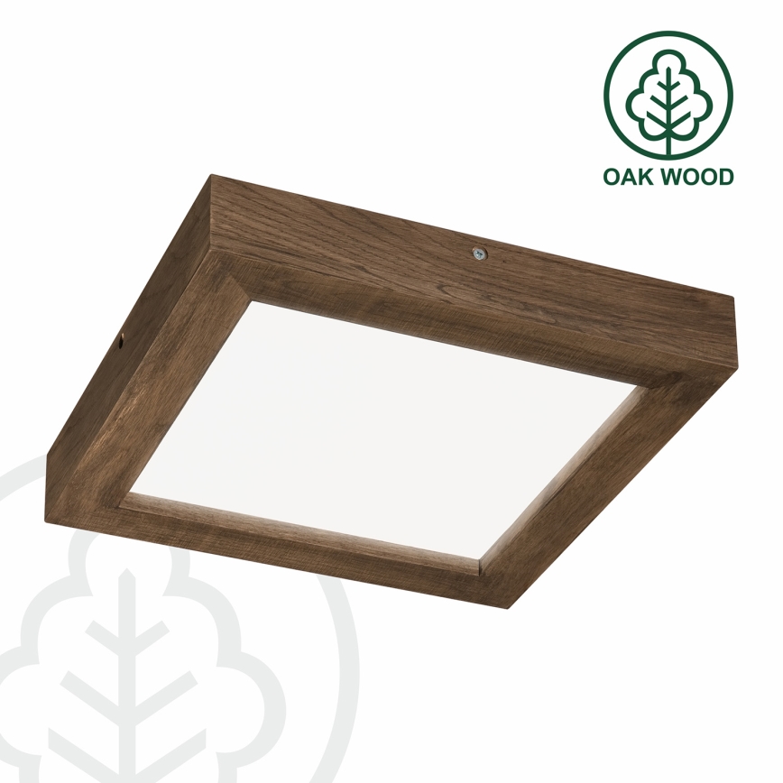 Brilagi - LED ljusreglerad taklampa till badrum WOODY FRAME LED/24W/230V ek 30x30 cm 3000-6000K IP44 + fjärrkontroll