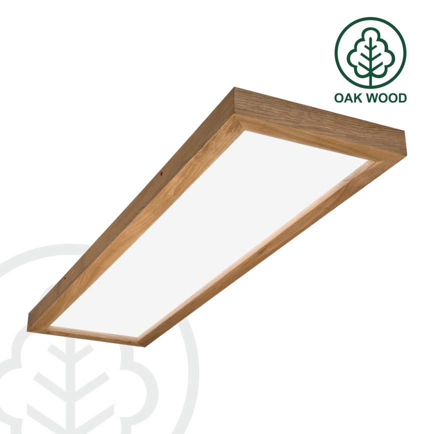 Brilagi - LED ljusreglerad taklampa till badrum WOODY FRAME LED/50W/230V ek 120x30 cm 3000-6000K IP44 + fjärrkontroll