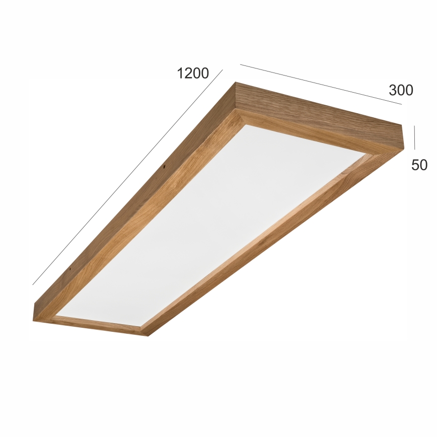 Brilagi - LED ljusreglerad taklampa till badrum WOODY FRAME LED/50W/230V ek 120x30 cm 3000-6000K IP44 + fjärrkontroll