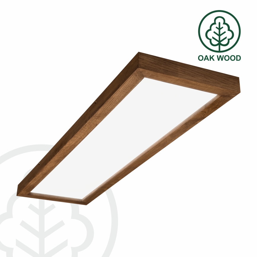Brilagi - LED ljusreglerad taklampa till badrum WOODY FRAME LED/50W/230V ek körsbär 120x30 cm 3000-6000K IP44 + fjärrkontroll