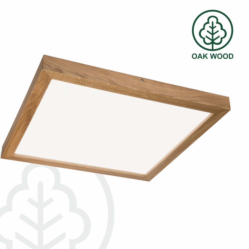 Brilagi - LED ljusreglerad taklampa till badrum WOODY FRAME LED/50W/230V ek 60x60 cm 3000-6000K IP44 + fjärrkontroll
